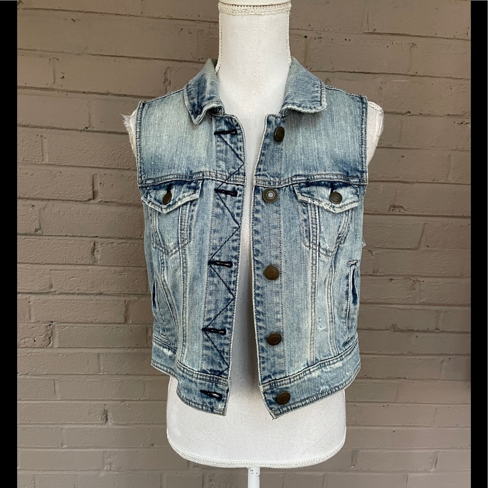 American Eagle Denim Vest S
